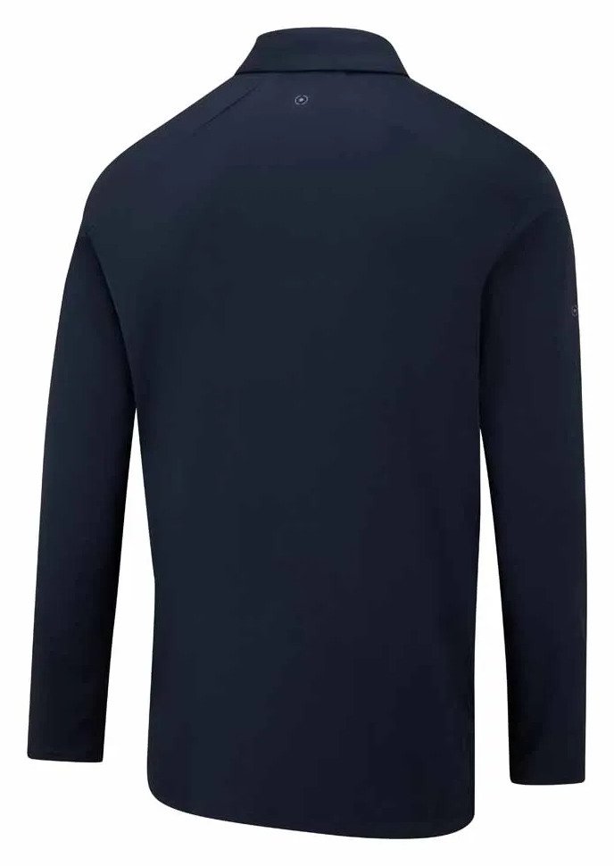 PING Demitri Longsleeve polo de hombre, azul marino