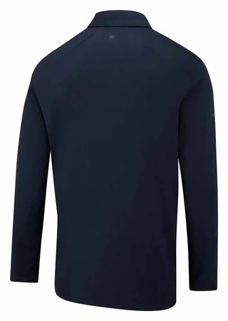 PING Demitri Longsleeve polo de hombre, azul marino