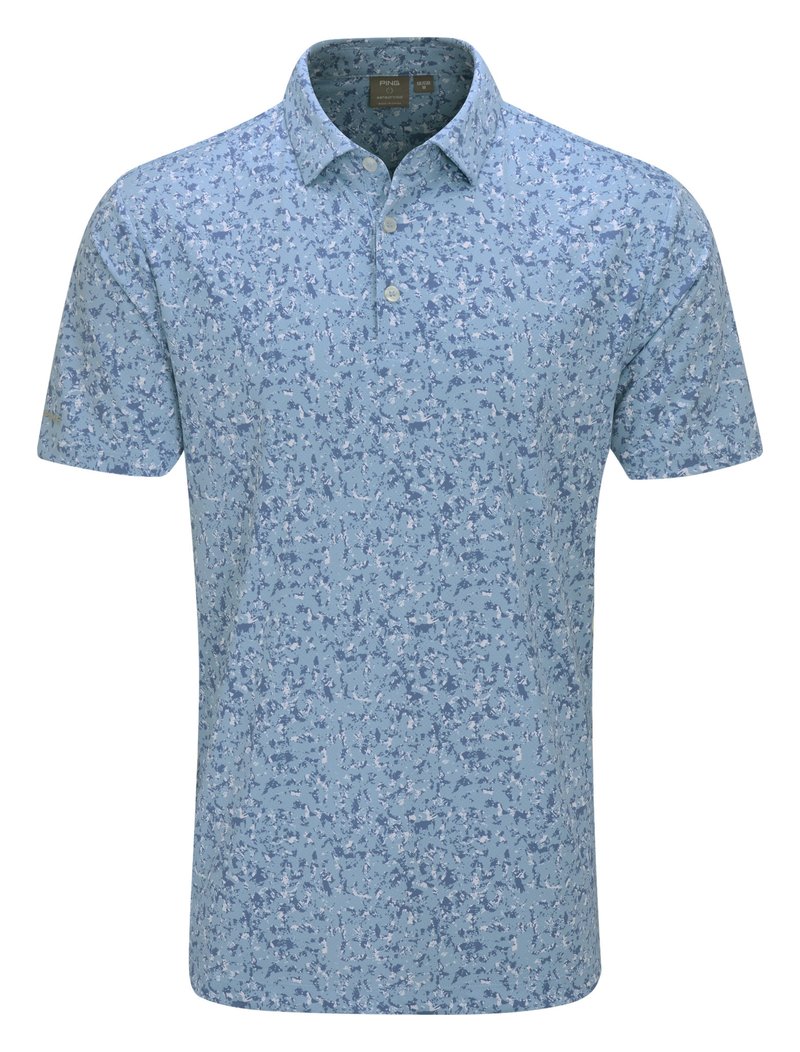 PING Gilmore polo de hombre, dusty blue multi