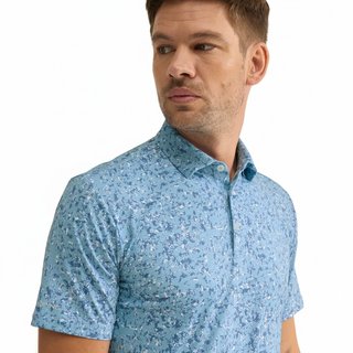 PING Gilmore polo de hombre, dusty blue multi