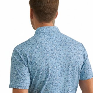 PING Gilmore polo de hombre, dusty blue multi