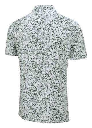 PING Gilmore polo de hombre, blanco/gorse green multi