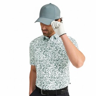 PING Gilmore polo de hombre, blanco/gorse green multi