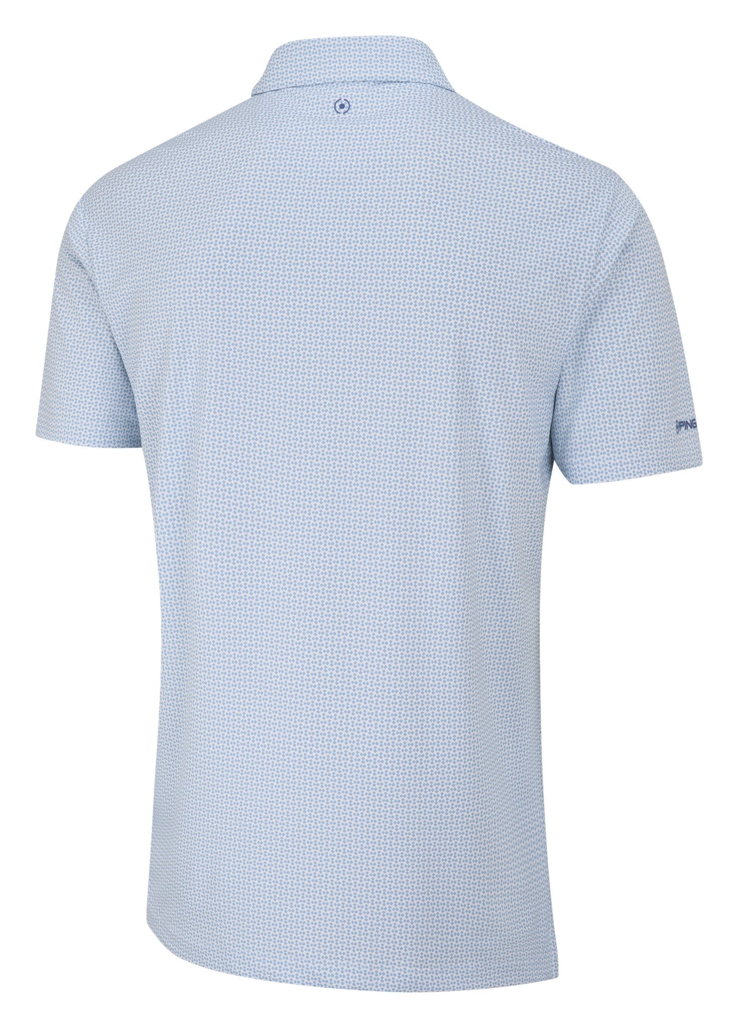 PING Gilmore polo de hombre, blanco/azul polvoriento