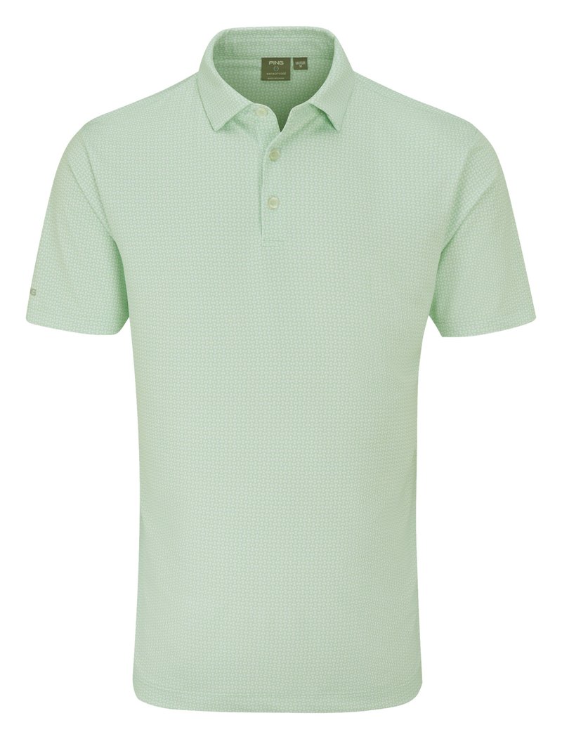 PING Gilmore polo de hombre, jade/blanco