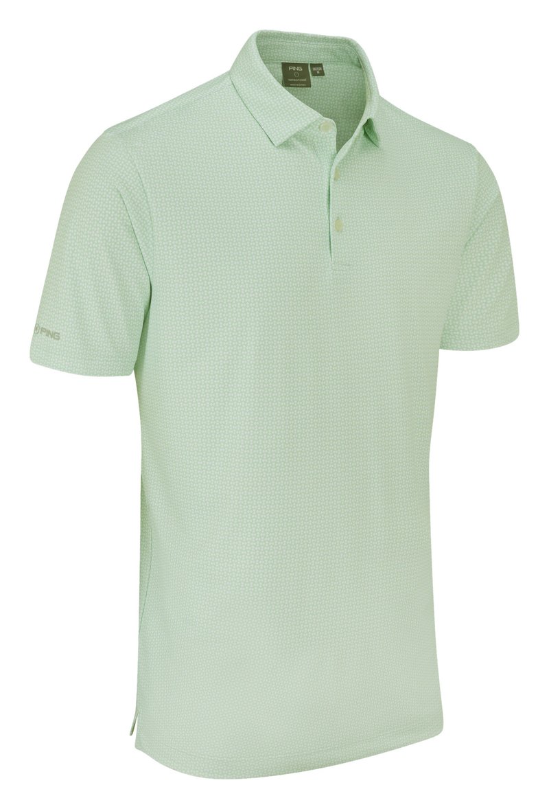 PING Gilmore polo de hombre, jade/blanco