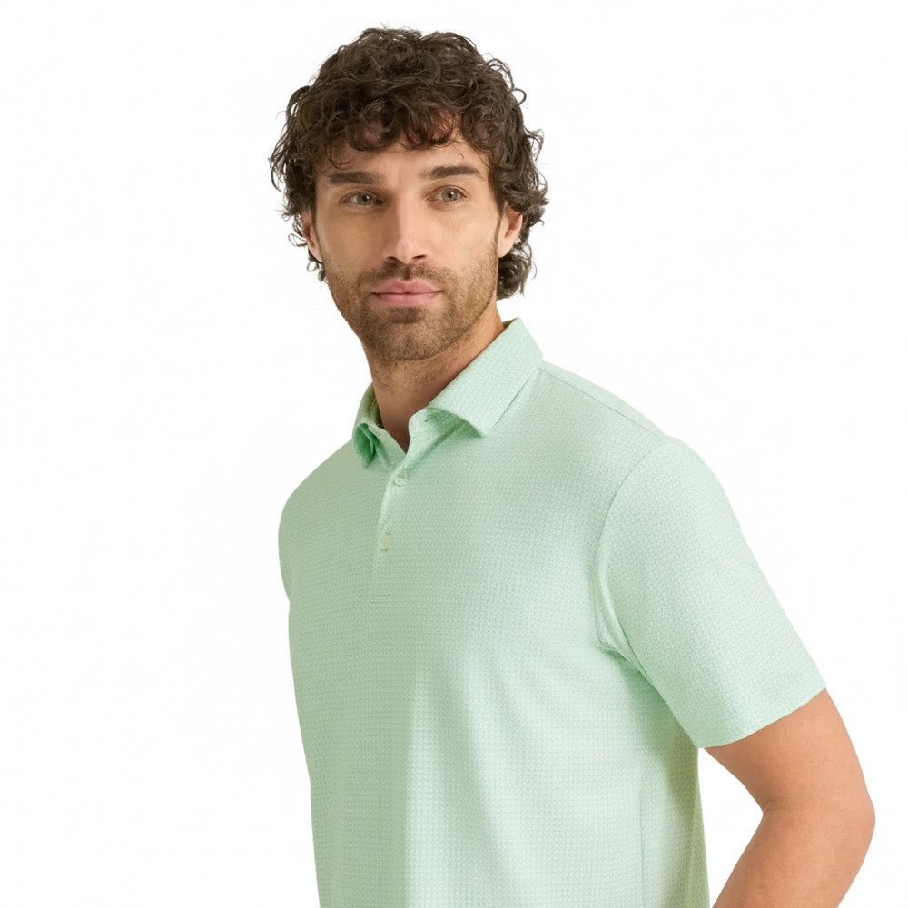 PING Gilmore polo de hombre, jade/blanco