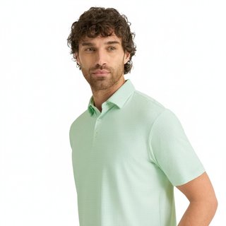 PING Gilmore polo de hombre, jade/blanco