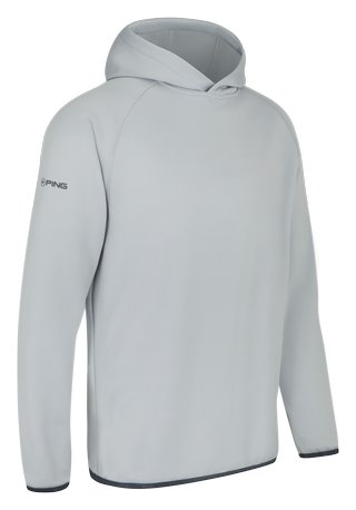 PING Saul sudadera con capucha para hombre, plateada