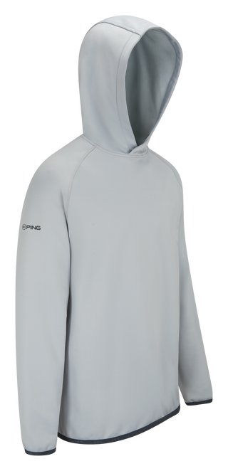 PING Saul sudadera con capucha para hombre, plateada