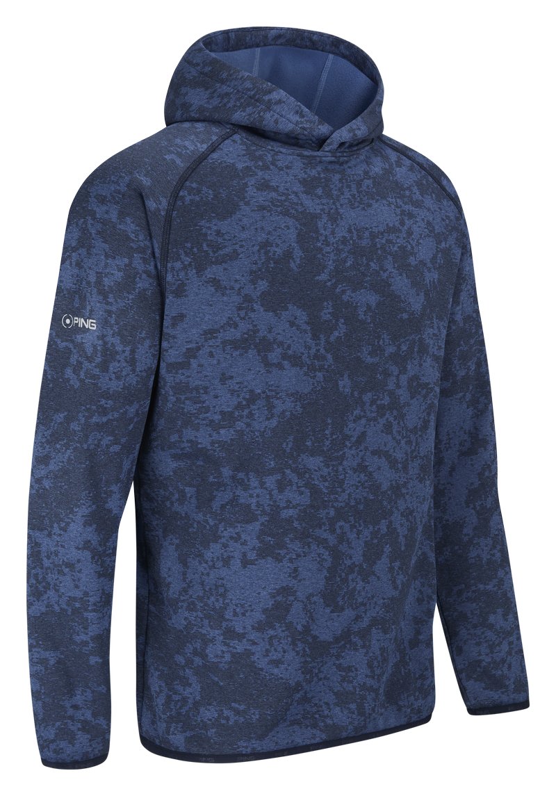 PING Saul sudadera con capucha para hombre, deep sea blue camo
