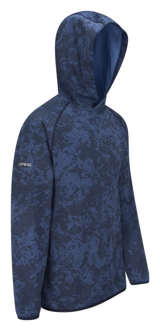 PING Saul sudadera con capucha para hombre, deep sea blue camo