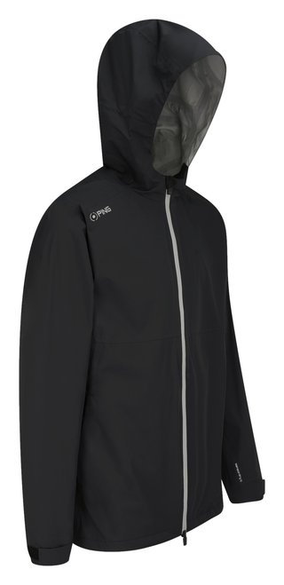 PING AquaDrive Waterproof chaqueta impermeable con capucha para hombre, negra