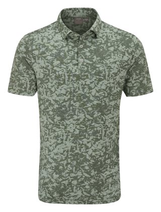 PING Marek Camo Jacquard polo de hombre, jade multi