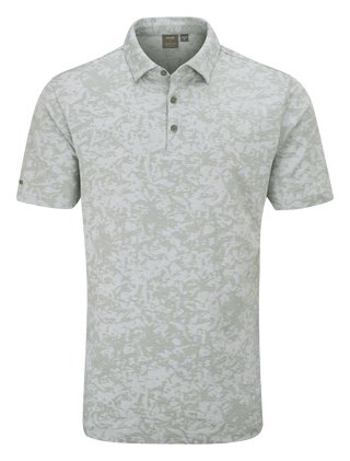 PING Marek Camo Jacquard polo de hombre, silver multi
