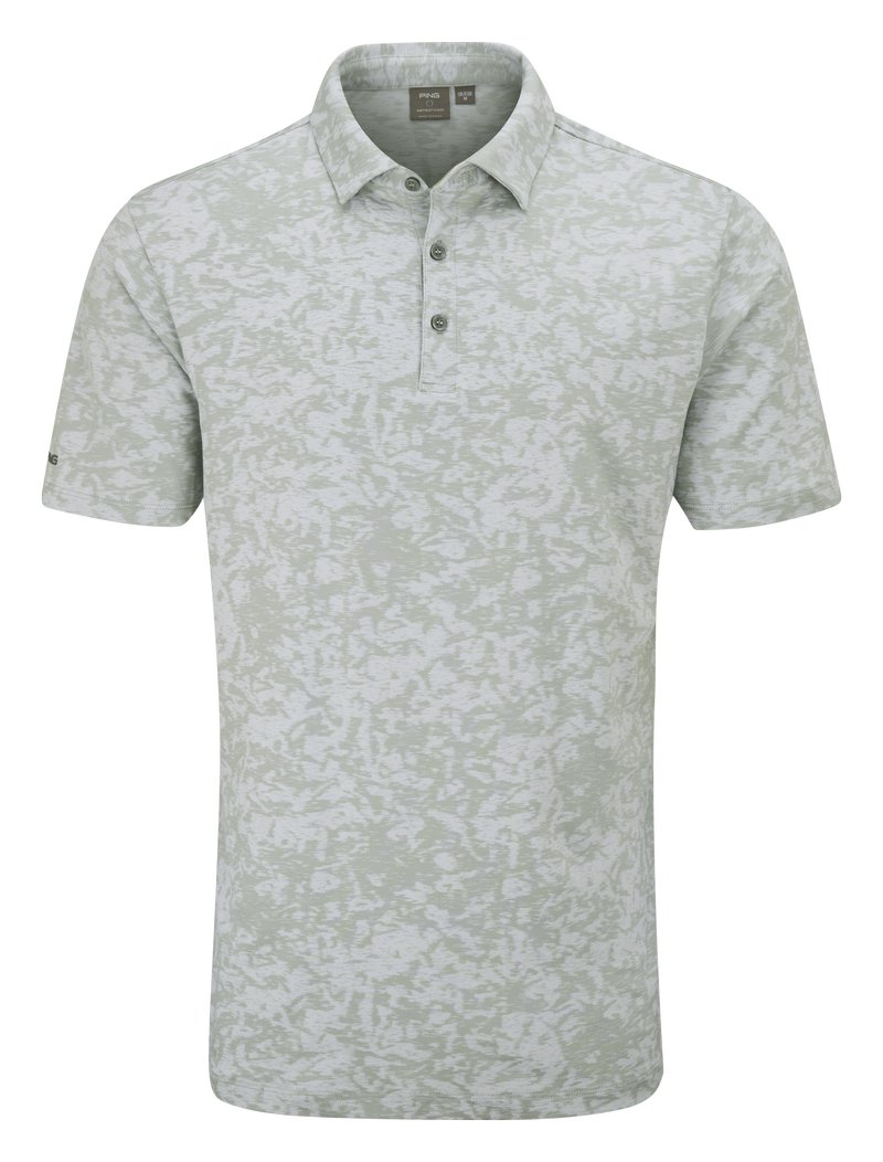 PING Marek Camo Jacquard polo de hombre, silver multi