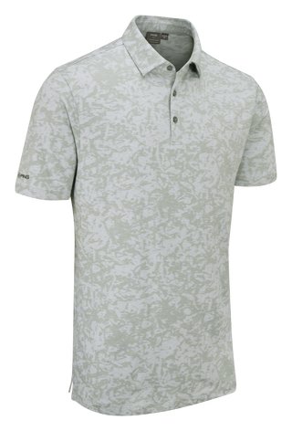 PING Marek Camo Jacquard polo de hombre, silver multi