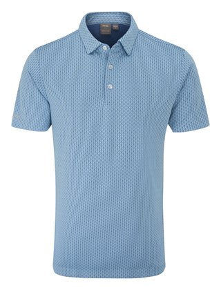 PING Hershel polo de hombre, dusty blue multi