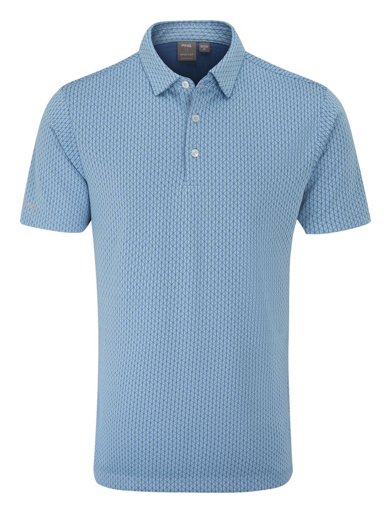 PING Hershel polo de hombre, dusty blue multi