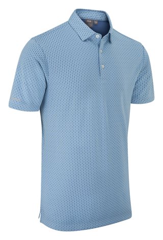 PING Hershel polo de hombre, dusty blue multi