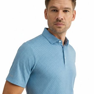 PING Hershel polo de hombre, dusty blue multi