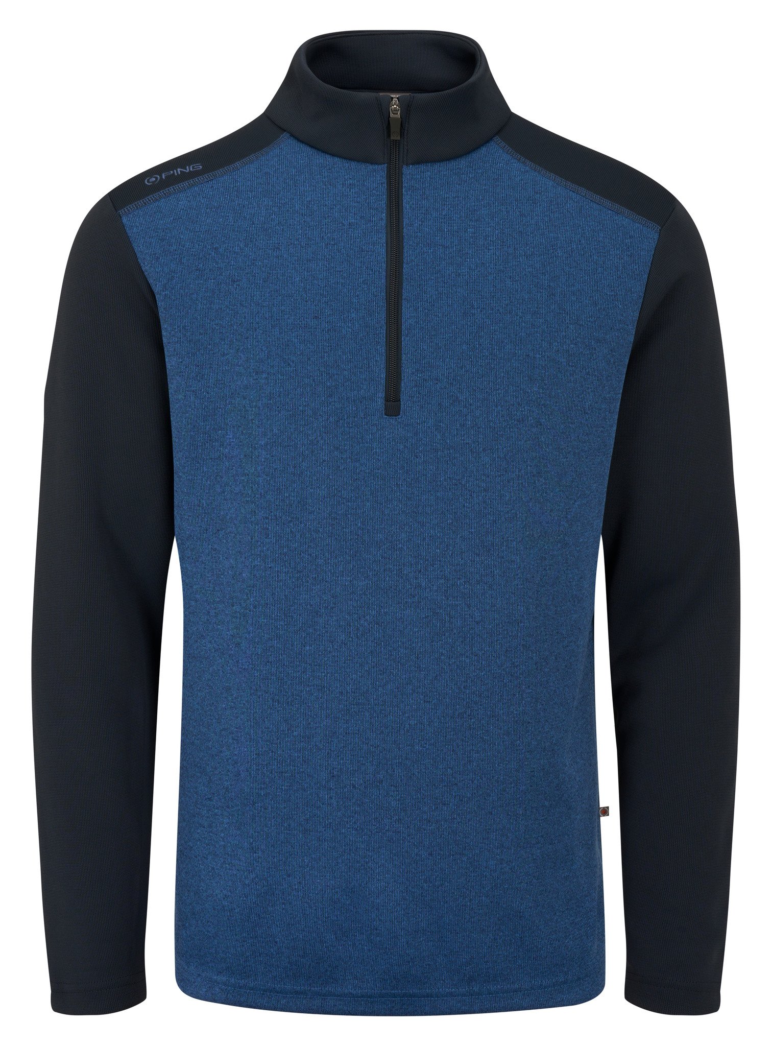 PING Ramsey half zip ribbed fleece jersey de hombre, inky marl/navy