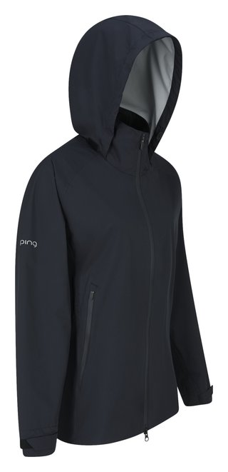 PING AquaDrive chaqueta impermeable de mujer, negra