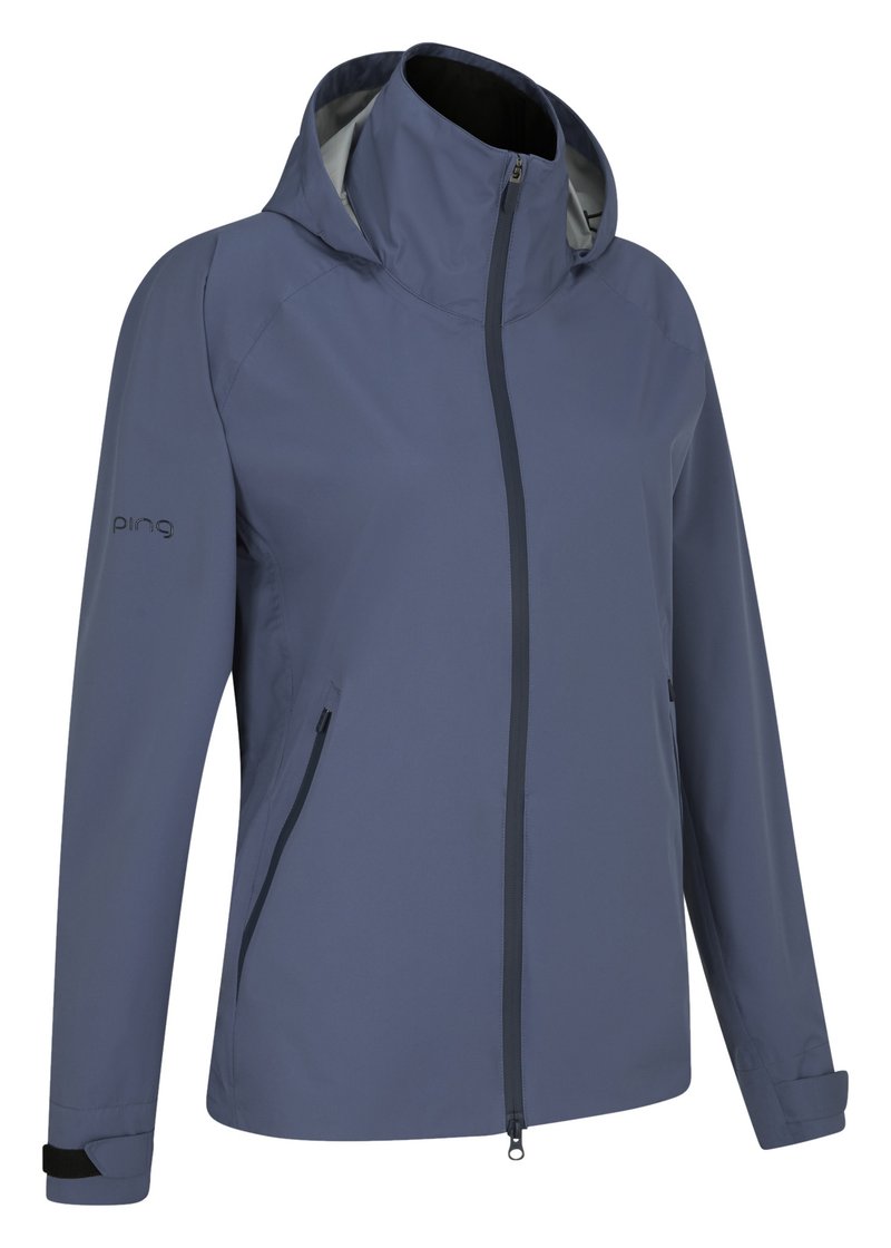 PING AquaDrive chaqueta impermeable de mujer, azul índigo
