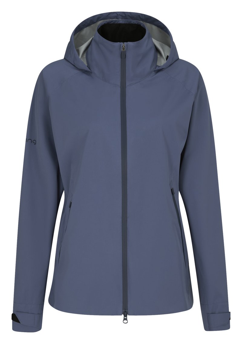 PING AquaDrive chaqueta impermeable de mujer, azul índigo