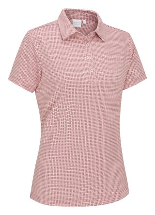 PING Mave polo de mujer, coral blush/white