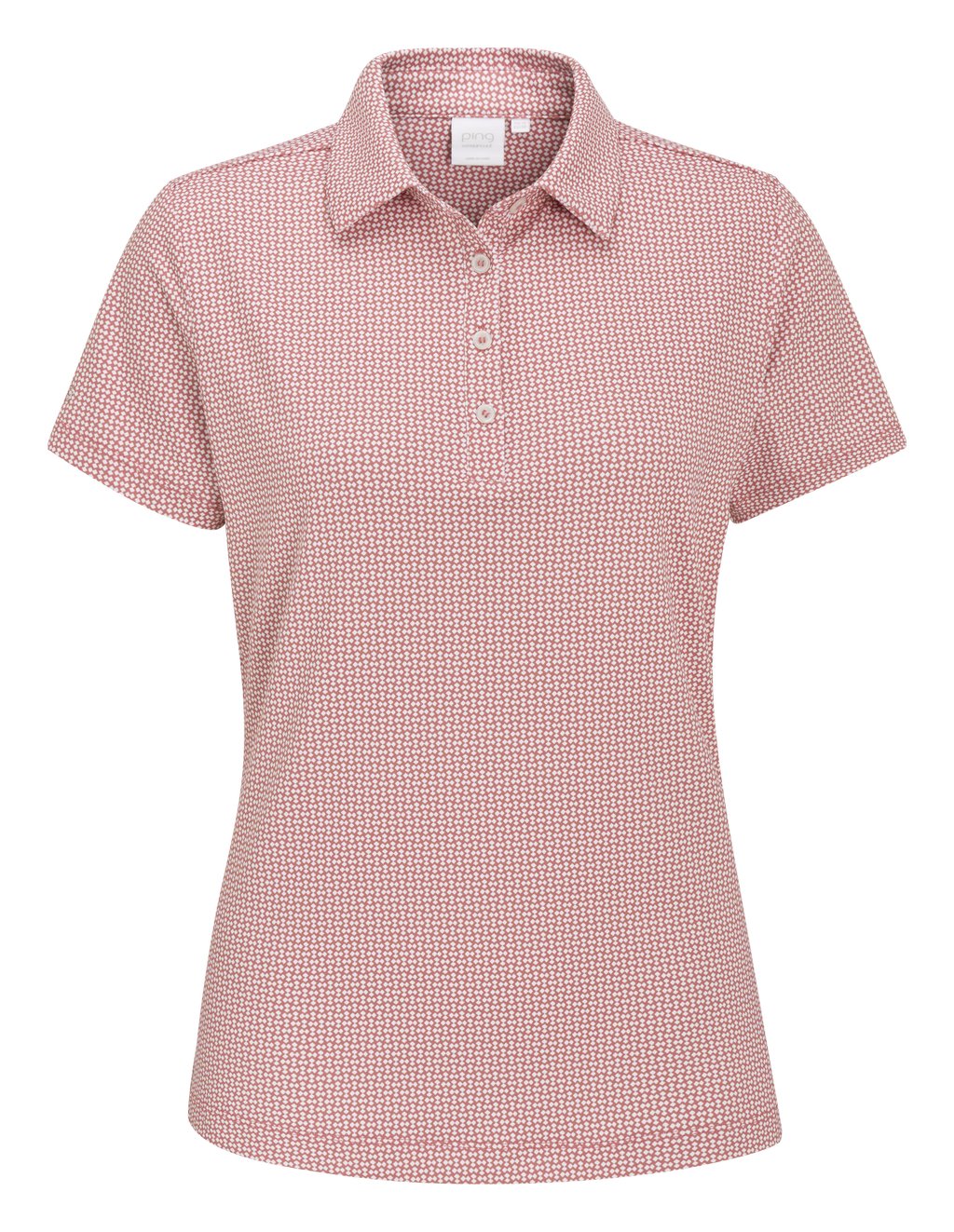PING Mave polo de mujer, coral blush/white