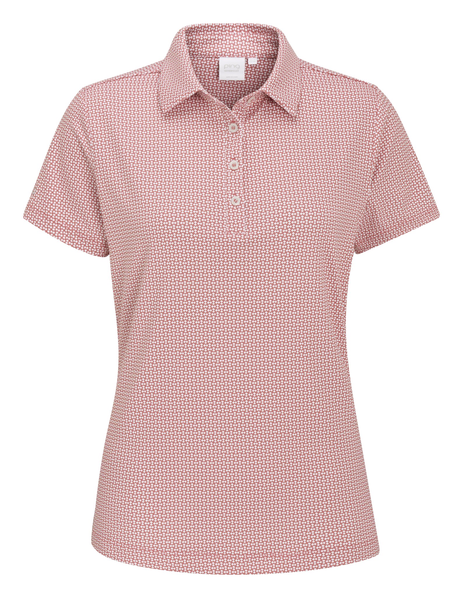 PING Mave polo de mujer, coral blush/white