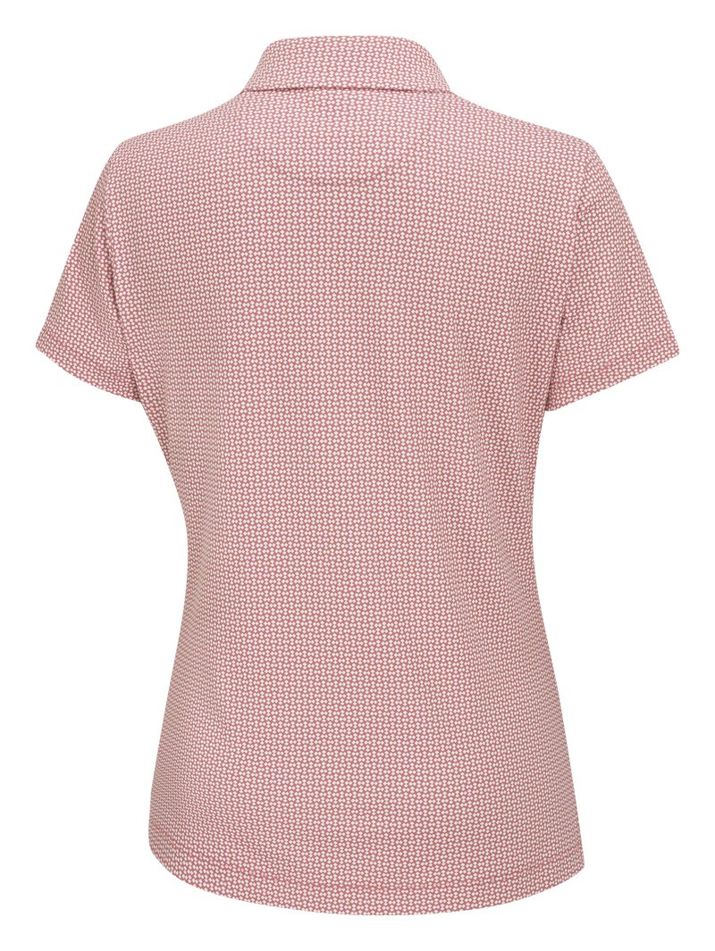 PING Mave polo de mujer, coral blush/white