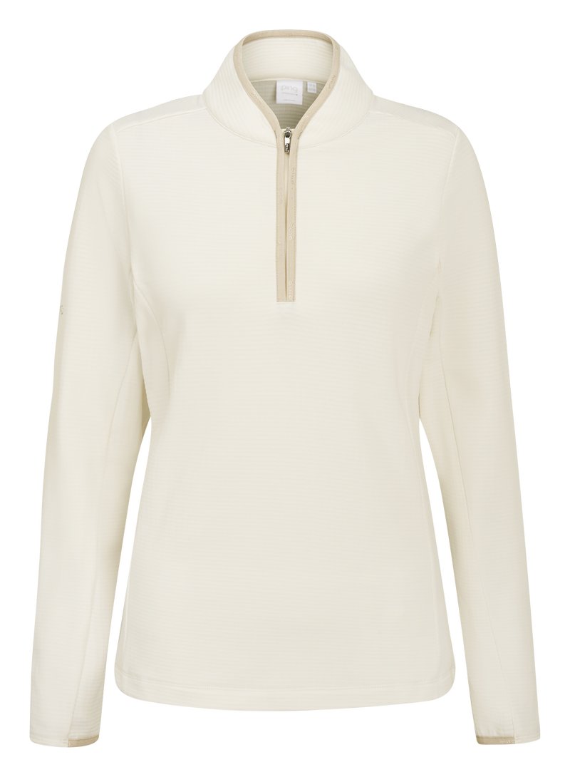 PING Abigale Performance Fleece sudadera de mujer, egret