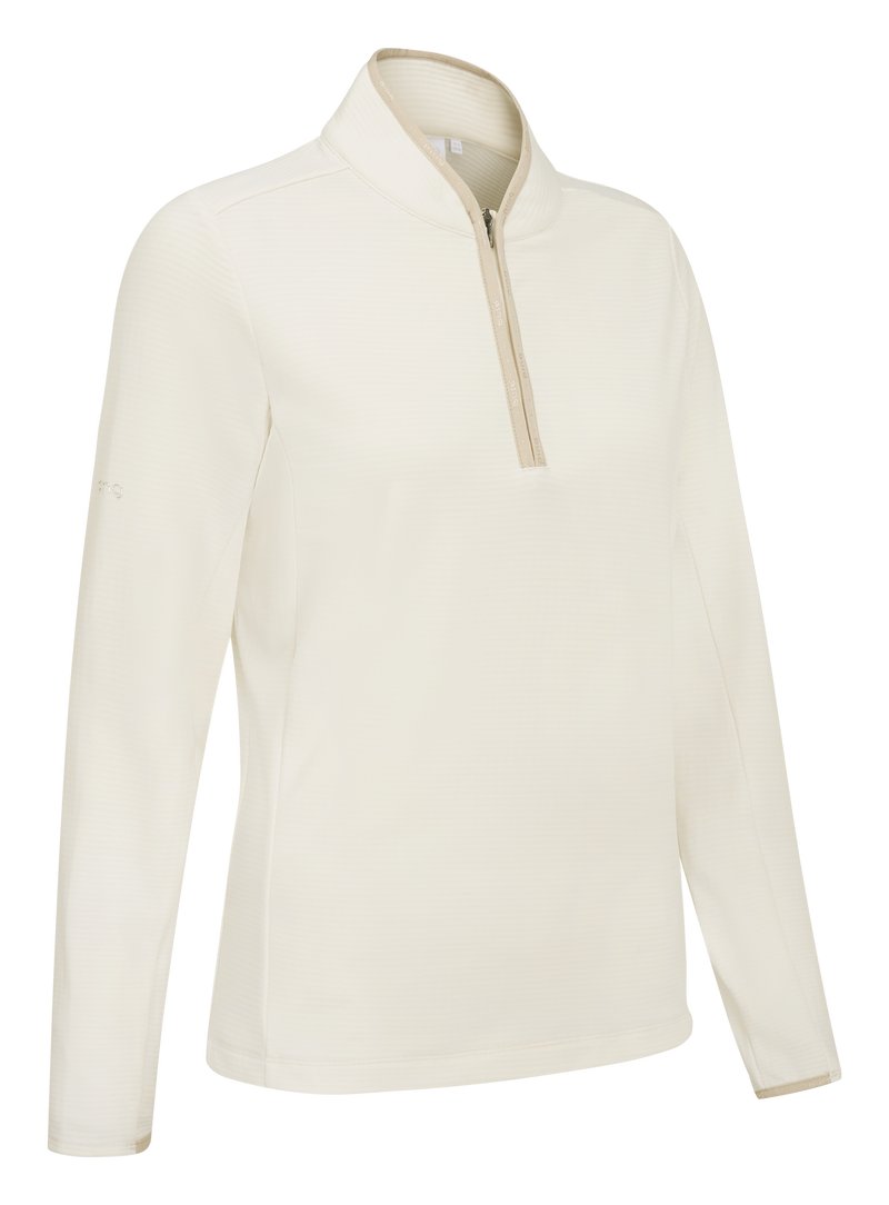 PING Abigale Performance Fleece sudadera de mujer, egret