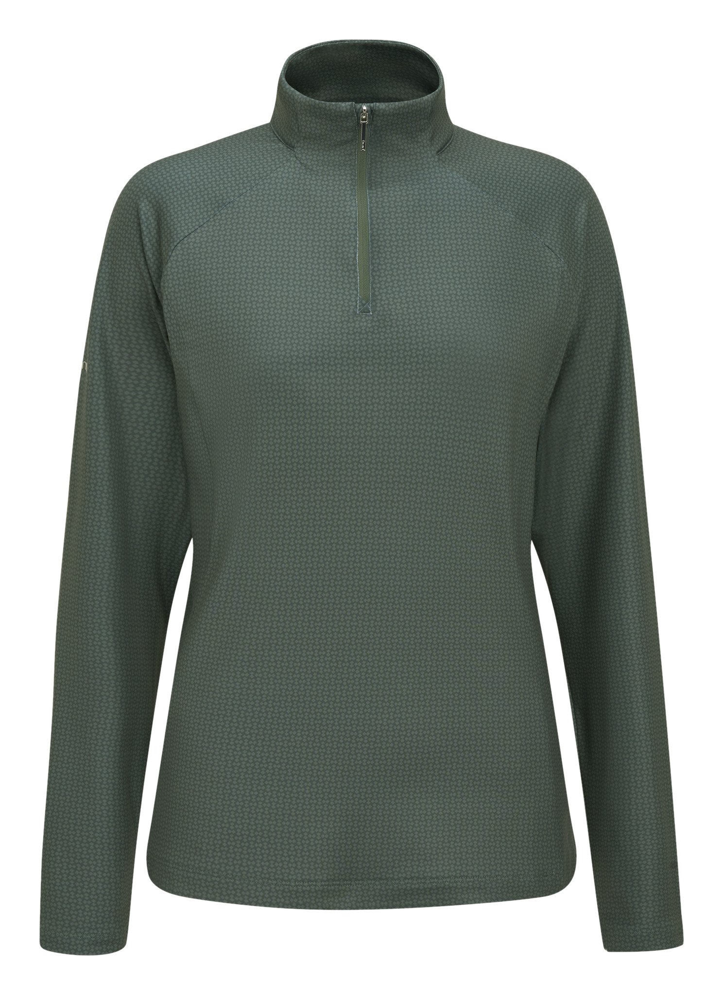PING Jasmine Printed manga larga camiseta de mujer, gorse green/laurel