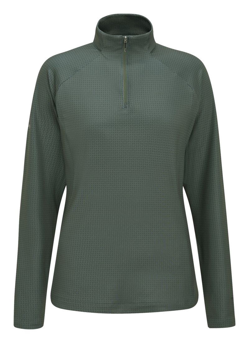 PING Jasmine Printed manga larga camiseta de mujer, gorse green/laurel