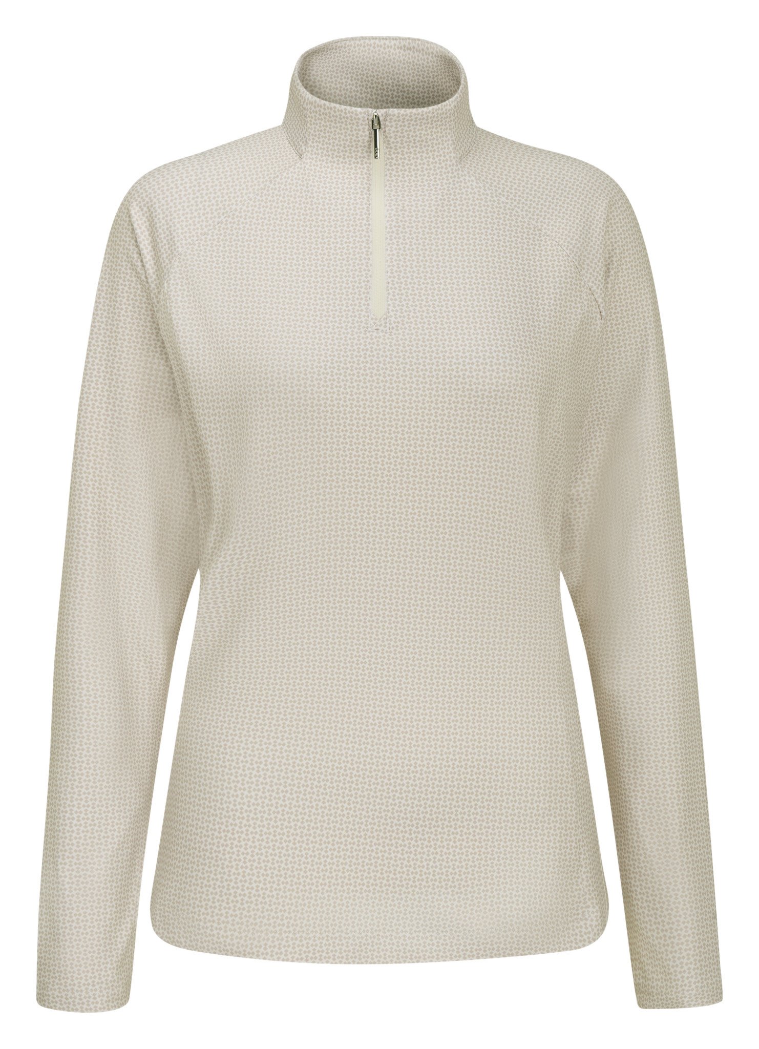 PING Jasmine Printed de manga larga camiseta de mujer, egret/tawny