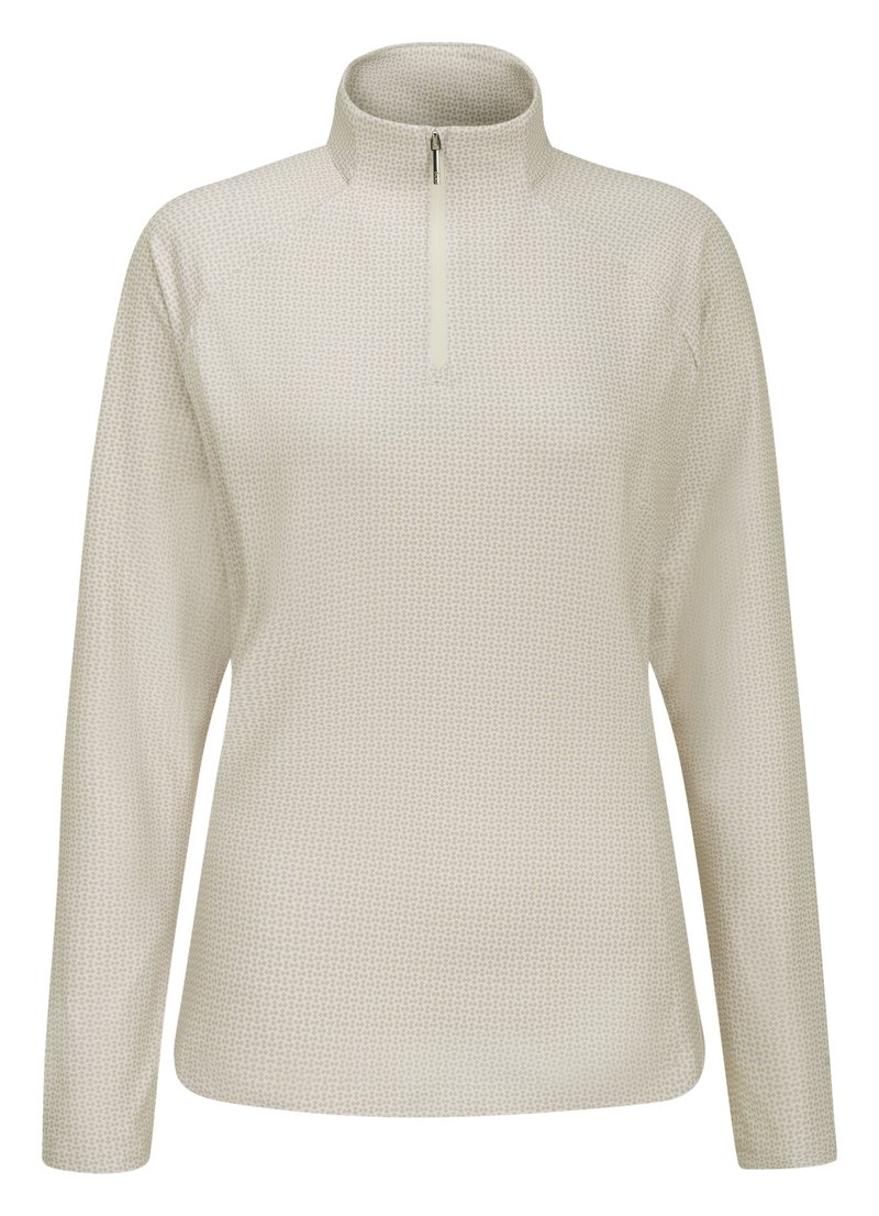 PING Jasmine Printed de manga larga camiseta de mujer, egret/tawny