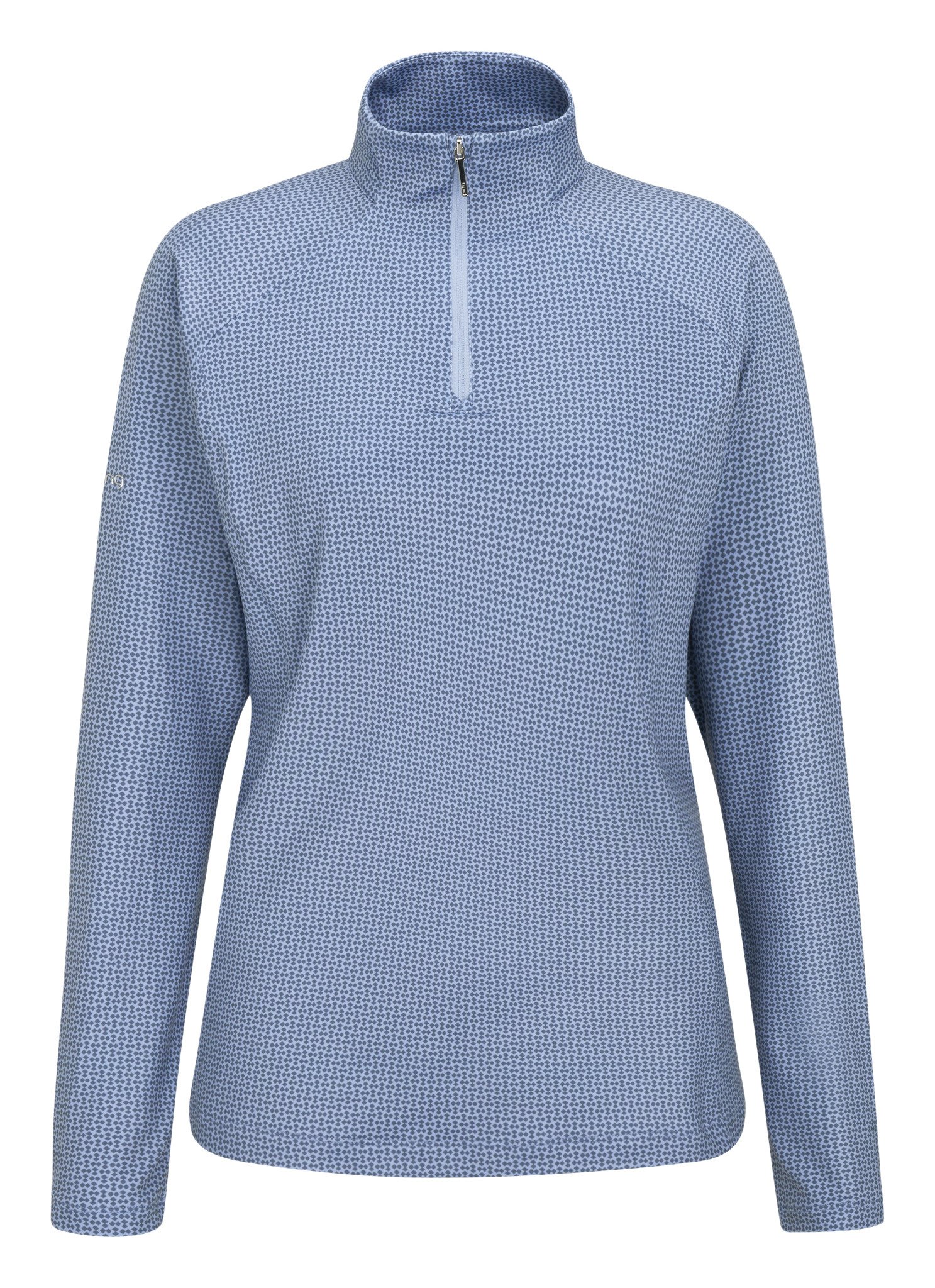 PING Jasmine Printed camiseta de manga larga de mujer, viola/blue indigo