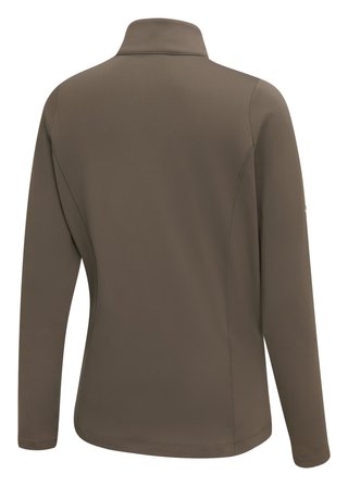 PING Aveline Half Zip dámska camiseta de manga larga, coffee