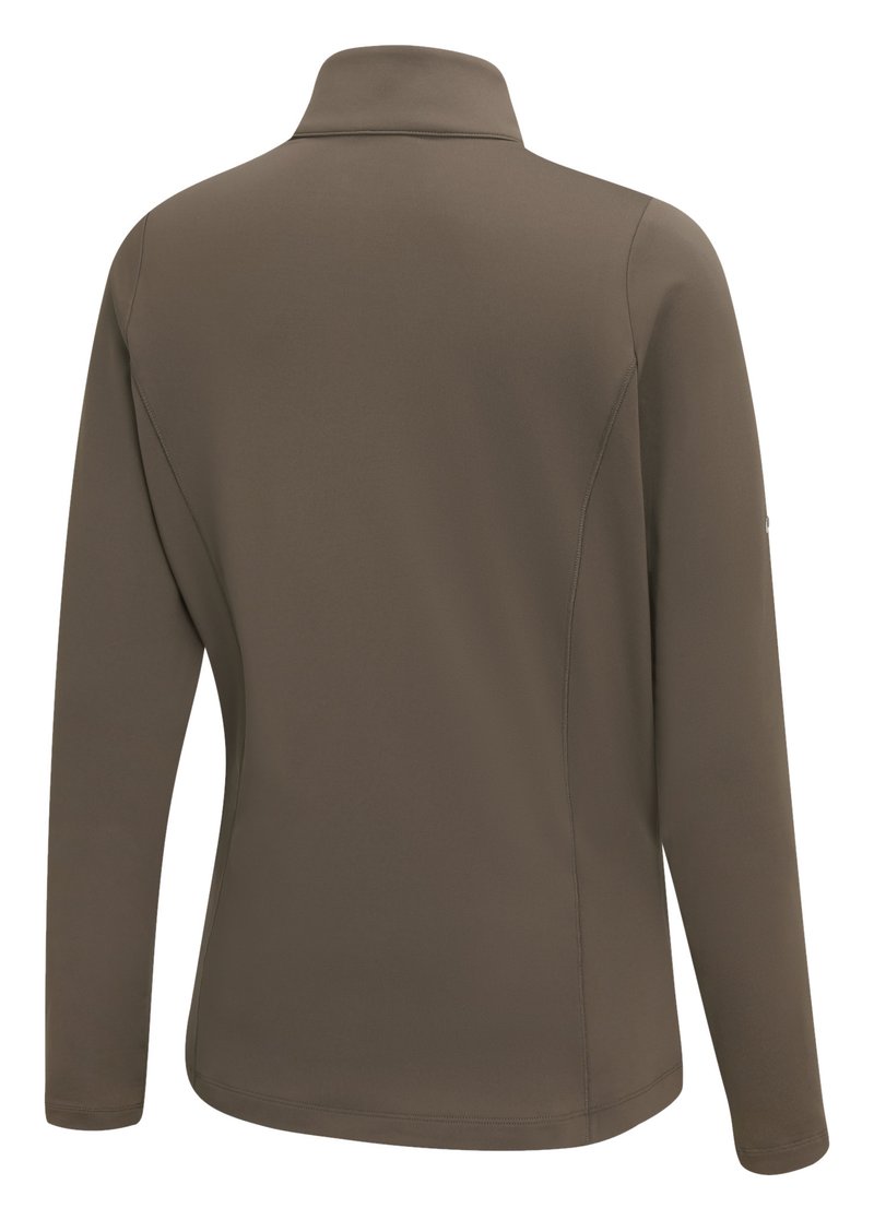 PING Aveline Half Zip dámska camiseta de manga larga, coffee