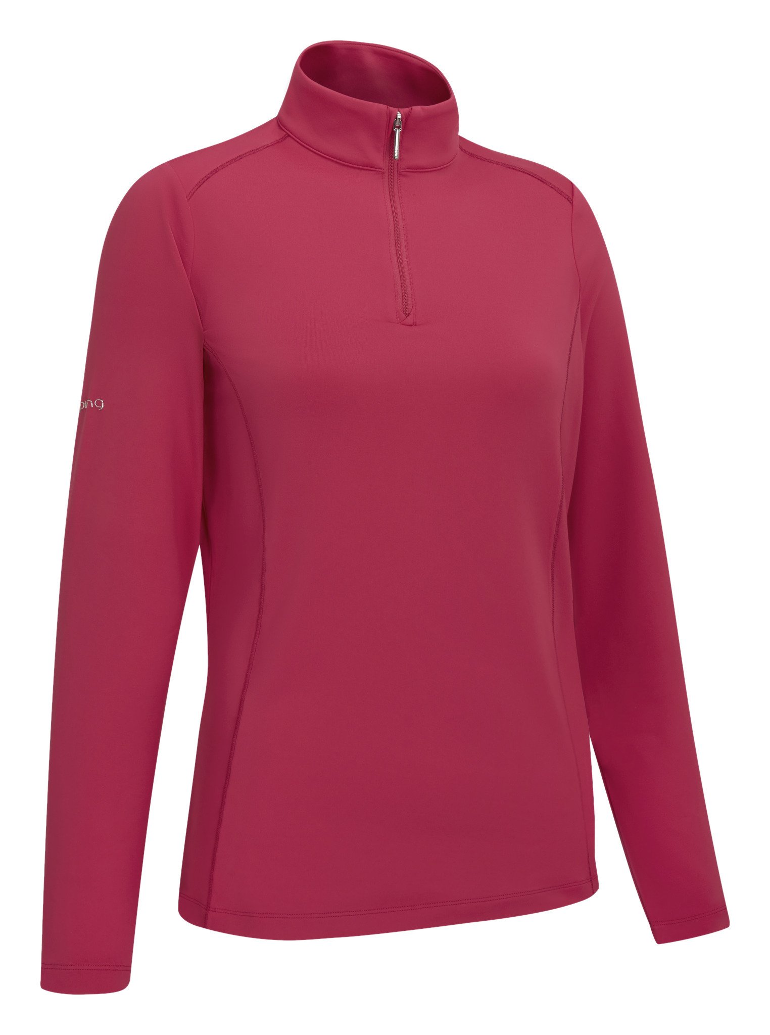 PING Aveline Half Zip de manga larga camiseta de mujer, freesia