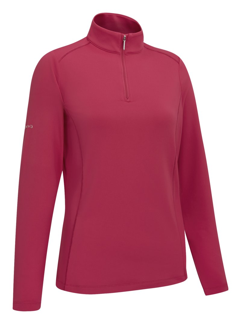 PING Aveline Half Zip de manga larga camiseta de mujer, freesia