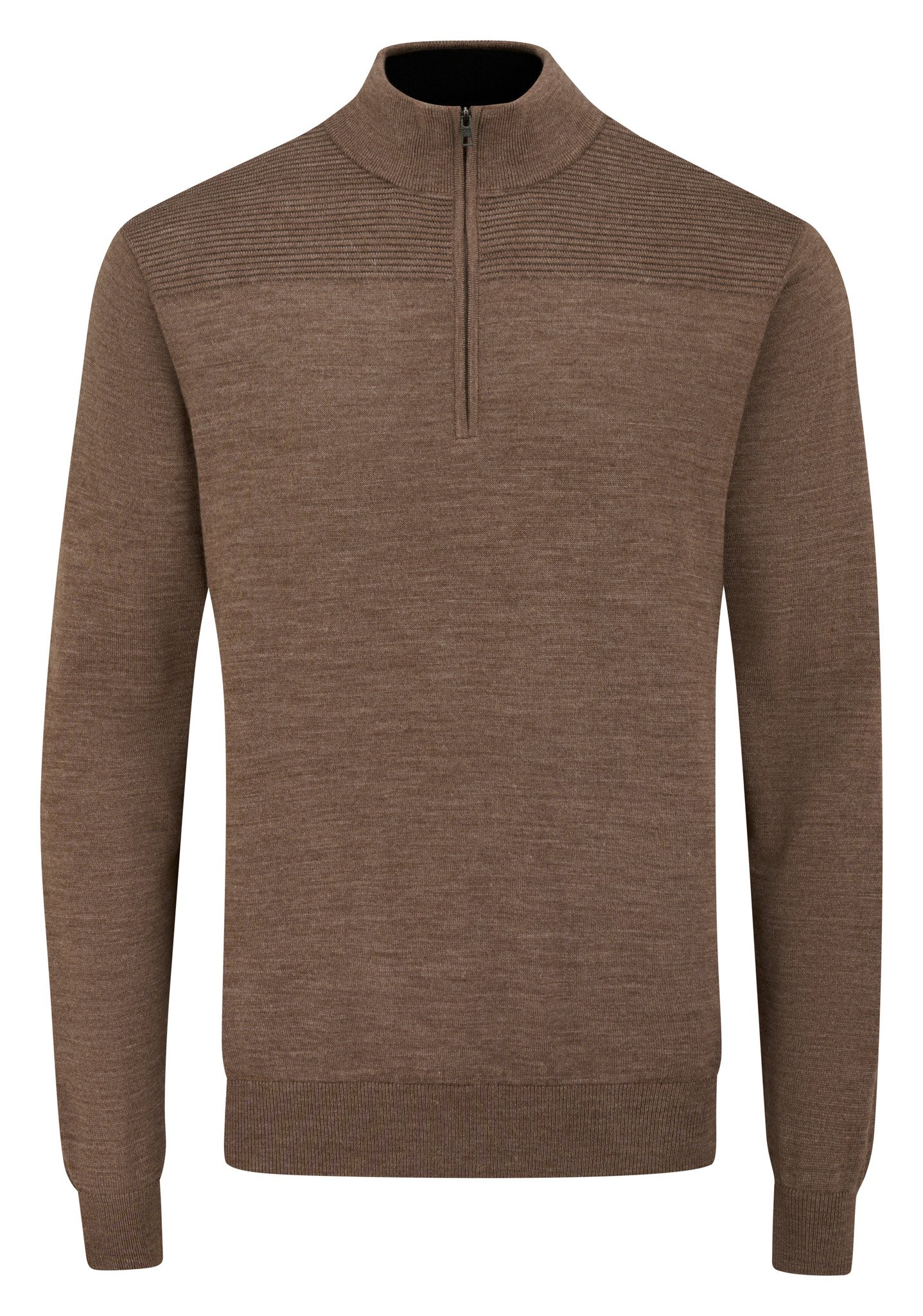 PING Dorset Quarter Zip suéter de hombre, coffe marl