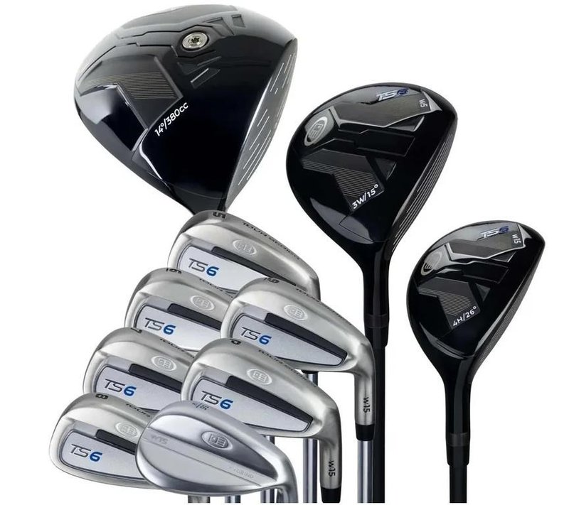 U.S. Kids Golf TS6-48 (122cm) set de golf júnior, grafito, 10 palos + bolsa stand, navy/blanco/gris