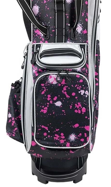 U.S. Kids Golf TS6-48 stand bag junior, pink paint splatter