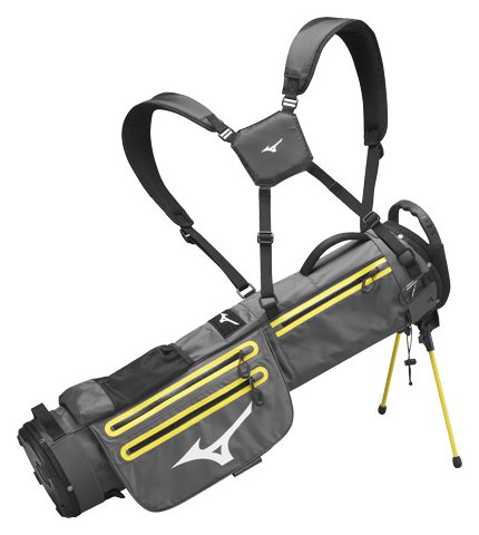 Mizuno BR-D2 stand bag, gris/amarillo