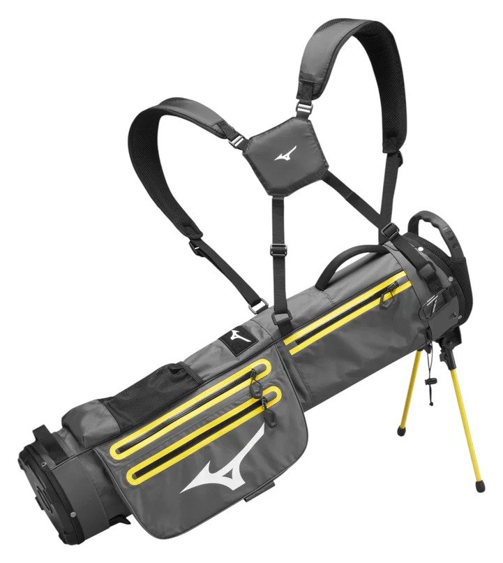 Mizuno BR-D2 stand bag, gris/amarillo