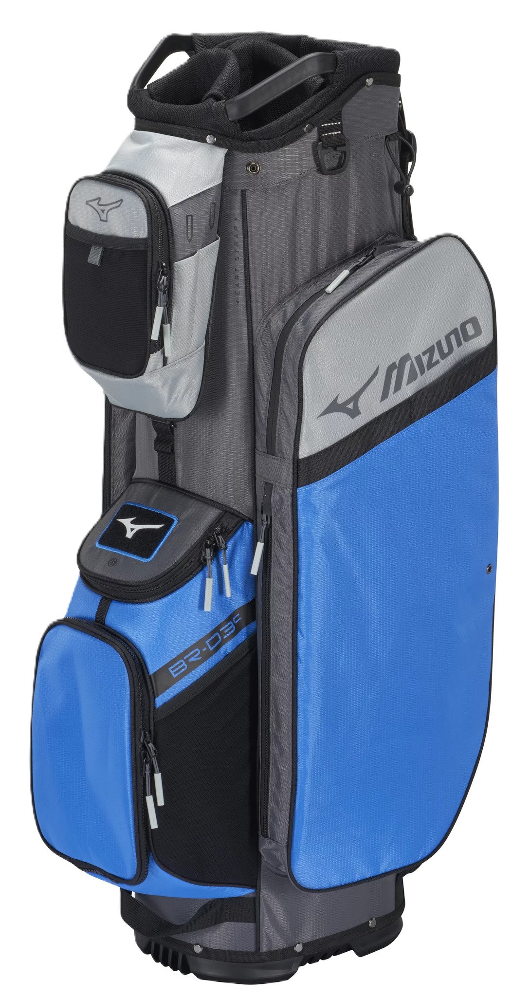Mizuno BR-D3 cart bag, azul brillante/gris